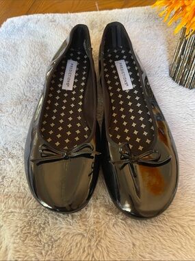Predictions Black Patent Ballet Flats with Bow